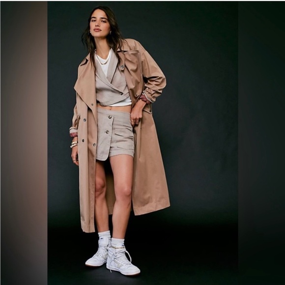 NWT Free People Soho Rain Trench Coat Z488 - Picture 1 of 6
